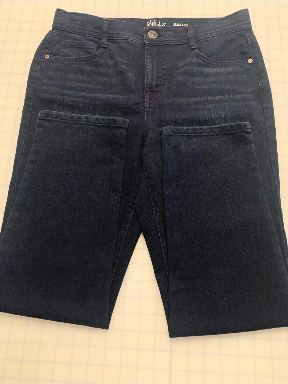 Style & Co Slim Jeans in Dark Blue